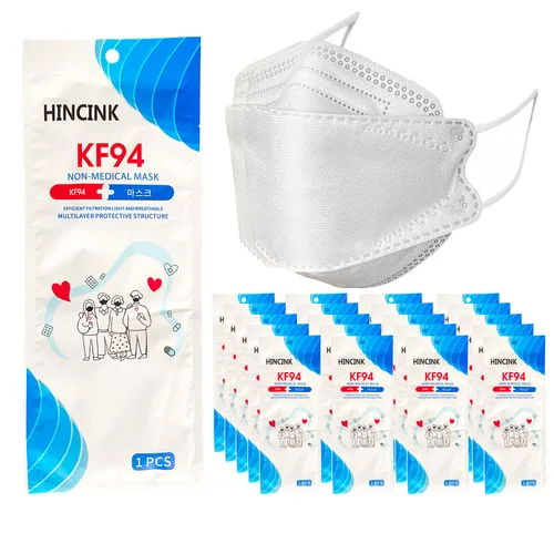 Vista 20 de [Paquete de 30] Mascarillas Kf94 negras [empaquetadas individualmente], unisex, máscara de 4 capas, estilo triple plegable para adultos y mayores