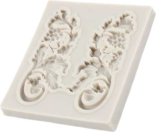 Vista 8 de Moldes barrocos de silicona para decoración de pasteles, decoración de cupcakes, pasta de goma de chocolate, pasta de caramelo y arcilla polimérica