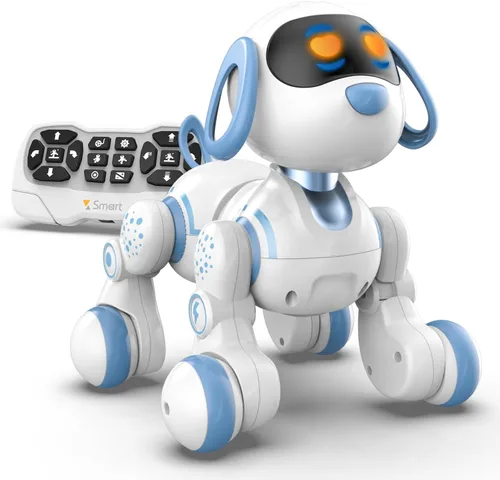 Vista 9 de STEMTRON Gato Robot Control Remoto Programable para Niños, Gato Robot Interactivo, Perro Robot Robo Gato, Robot RC con Sensor de Toque, Ojos LED Azul