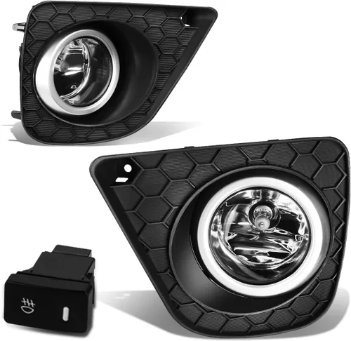 Vista 5 de Auto Dynasty Conjunto de luces antiniebla compatible con Honda Accord Coupé 2013 2014 2015 parachoques delantero faros antiniebla con interruptor