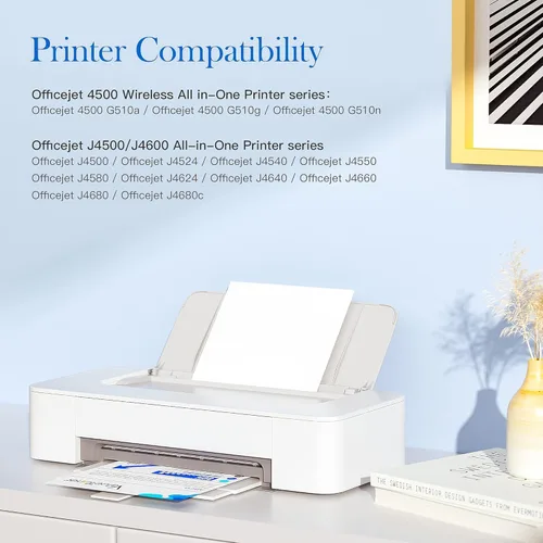 Vista 2 de Valuetoner Cartucho de tinta remanufacturado de repuesto para cartuchos de tinta HP 901 901XL compatible con impresora HP Officejet 4500 G510a J4524