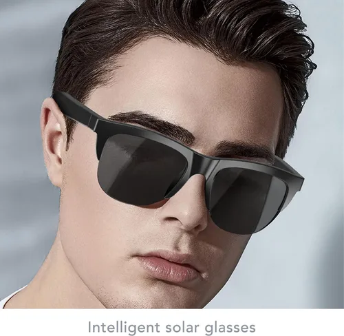 Vista 7 de Lentes de sol inteligentes, control táctil U V 400, gafas deportivas al aire libre, lentes de audio de dientes azules para hombres y mujeres