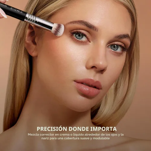 Vista 2 de Sigma Beauty F26 - Cepillo corrector abovedado, mezcla suave debajo
