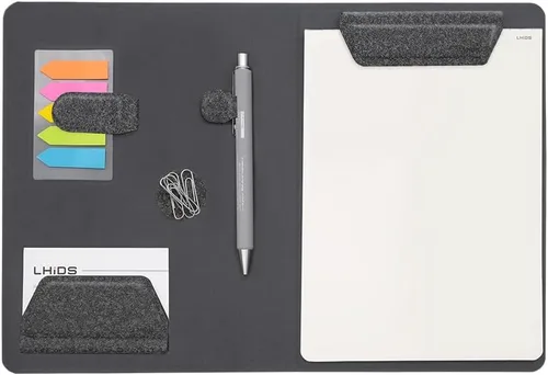 Vista 14 de LHiDS Creative Magnetic Business Portfolio Lite - Organizador de portafolio de currículum con portapapeles, clip para papel, bloc de escritura