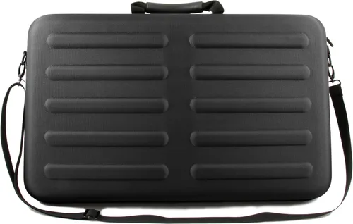 Vista 6 de CASEMATIX Funda de viaje para controlador de DJ compatible con Hercules Inpulse 500 - Funda rígida para mezclador de DJ con correa