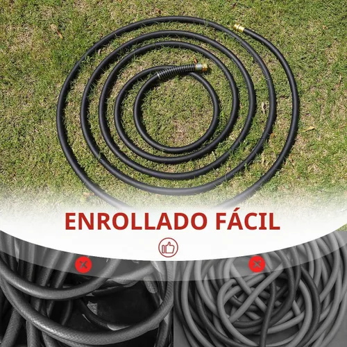 Vista 5 de Wiseflow Leader Hose Manguera de agua resistente de 3 x 5/8 pulgadas con accesorios de latón macho a hembra, extensor de manguera corta para carrete
