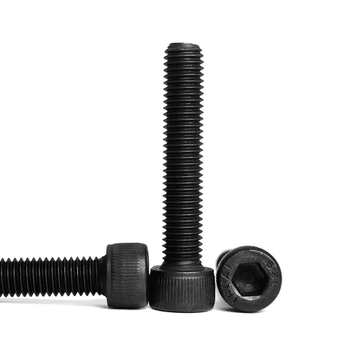 Vista 8 de Tornillos de cabeza hueca M5 x 0.315 pulgadas, tornillo hexagonal de acero de aleación de grado 12.9, acabado de óxido negro, totalmente roscado