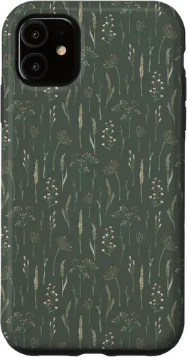 Vista 8 de Neutral Boho Dried Wildflower Meadow Botanical (Olive) Case for iPhone 17