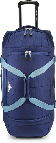 Vista 2 de High Sierra Fairlead - Bolsa de viaje portátil de poliéster de 34 pulgadas con ruedas y mango telescópico empotrado, color grisazul, Azul marino