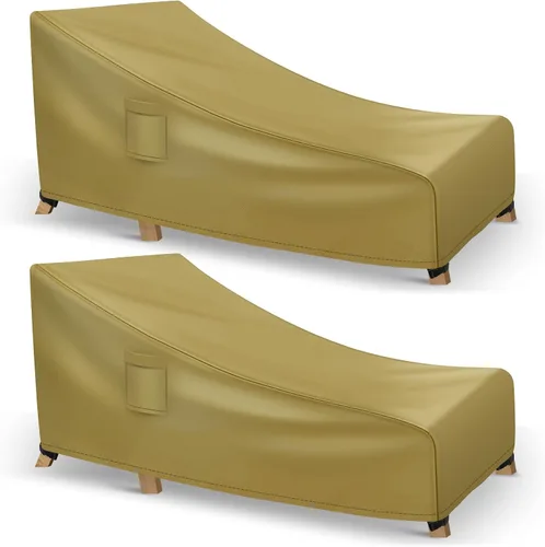 Vista 8 de Richwon Fundas para tumbonas impermeables para exteriores, fundas resistentes para muebles de patio, se adaptan a hasta 78 pulgadas de largo x 34