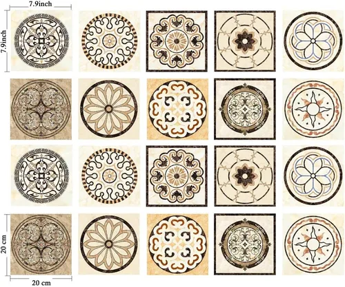 Vista 36 de Azulejos Adhesivos Despegar y Pegar Estilo Azulejo Español Portugués para Salpicadero Juego de 20 piezas (3.9_B)