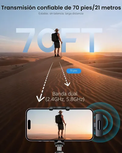 Vista 5 de Mini micrófono inalámbrico para iPhone, paquete de 2 micrófonos Lavalier para grabación de video, micrófono de solapa con reducción de ruido 2 en 1