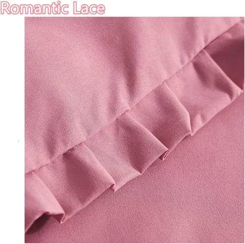 Vista 6 de Cama, Color sólido Dormitorio Juego de ropa de cama compatible con Queen Matrimonial Cama Doble Edredón Funda de Edredón Funda de Almohada Sábanas