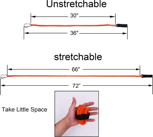 Vista 2 de YYST Correa de paleta naranja Paddle Holder Tool Lanyard - Sin paleta