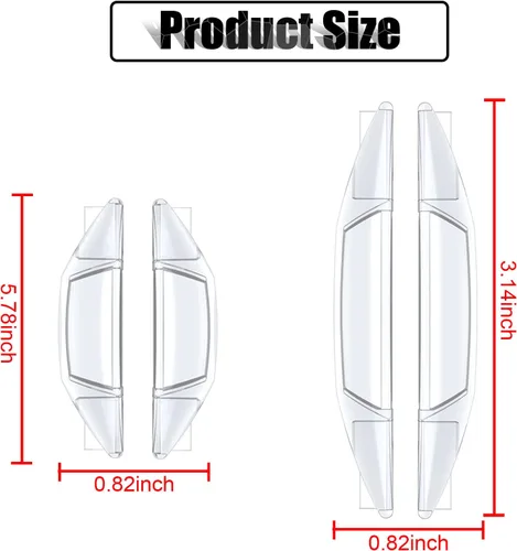 Vista 2 de Miytsya Paquete de 4 protectores universales de protección de borde lateral de puerta de automóvil, autoadhesivo, antiarañazos, protector