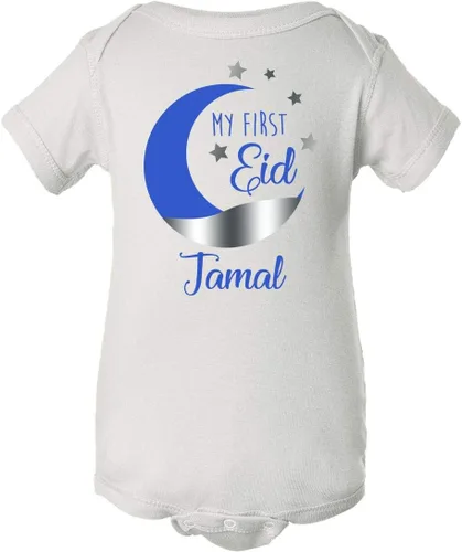 Vista 3 de Traje de bebé personalizado para Eid - Añade tu nombre - Regalo personalizado de Eid para niños Chill