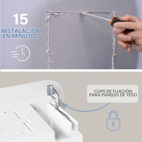Vista 5 de Legrand - OnQ ENP0905NAV1 – manejo de cableado, caja de multimedia de pared, recinto de cableado estructurado de doble propósito con soporte