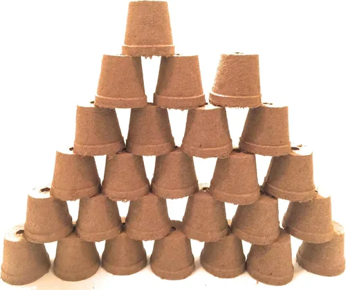 Vista 5 de Jiffy -Macetas de turba biodegradables de 2 pulgadas con semillas orgánicas, paquete de 26