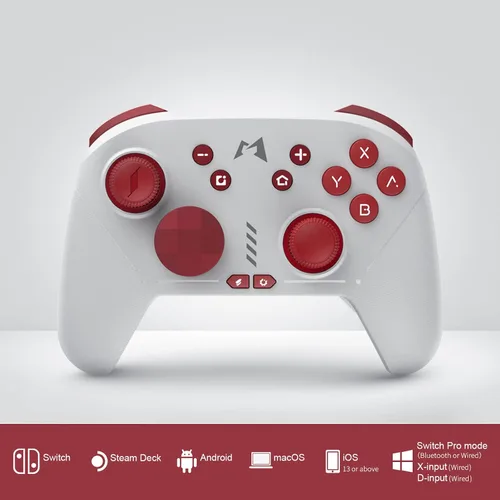 Vista 2 de MOBAPAD ChiTu Bluetooth Controller for SwitchSwitch OLEDSteam Deck, Hall Sensor Joystick&Mechanical Keys,Macro Programmable