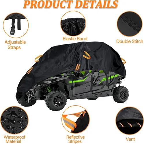 Vista 3 de UTV X3 - Funda impermeable para exteriores, tela Oxford 600D con Pu, cubiertas de protección para todo tipo de clima para Can-Am Maverick X3 XMR XMR
