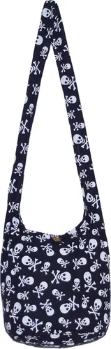 Vista 30 de Bolso cruzado estilo bohemio bohemio estilo hobo hippie gótico de 33 pulgadas, color negro