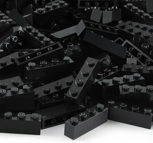 Vista 3 de 1x4 Ladrillos a granel Negro Clásico Edificio Juego Bloques Set Juguete Básico 3010 360 piezas de accesorios compatibles con 3010 3066 marcas