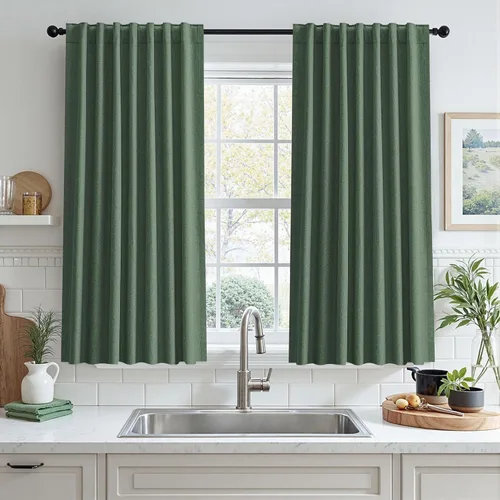 Vista 69 de UHITECH Short Blackout Curtains for Bedroom 24 Inch Long 2 Panels, Beige