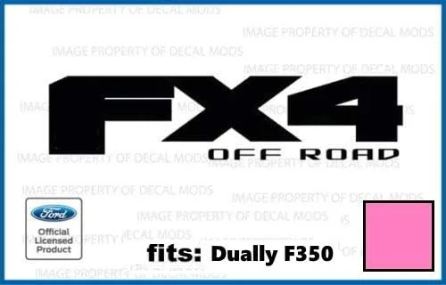 Vista 2 de FX4 Offroad - Calcomanías adhesivas para Ford F350 F450 DUALLY ONLY troquelado (2017-2020) – DCBM Solid (juego de 2) Dimensiones: 12 x 3 pulgadas