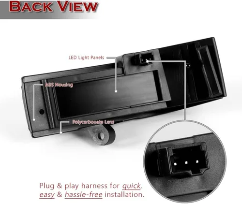 Vista 3 de Q1-TECH, lente ahumada dinámica ámbar LED espejo lateral luz intermitente compatible con Ford F-150 2015 - 2020, 2016 2017 2018 2019, luces LED