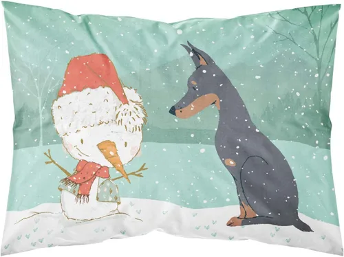 Vista 95 de Caroline's Treasures BB7625PILLOWCASE - Funda de almohada decorativa de tela con texto en inglés "Welcome Friends" Airedale Terrier estándar