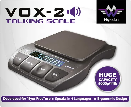 Vista 3 de My Weigh SCMVOXEVOL - Báscula de cocina (176.37 oz por 0.04 oz), color plateado