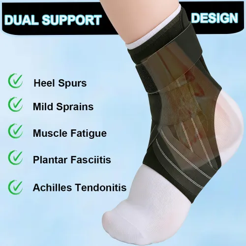 Vista 6 de King Mills Bota esguince y tendinitis peroneal para hombres de talla grande o pie hinchado. XXL para mano izquierda y derecha