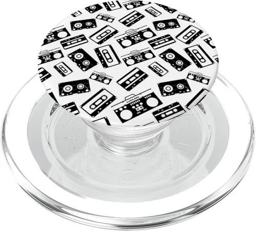 Vista 7 de PopSockets - Cinta de casete, diseño de los años 80, agarre y soporte para teléfonos y tabletas