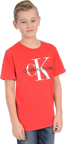 Vista 2 de Calvin Klein Camiseta clásica de cuello redondo con logotipo Ck para niño grande