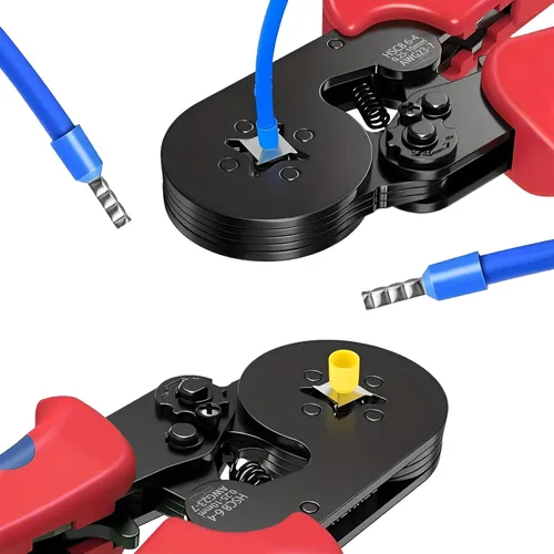 Vista 4 de MMOBIEL Kit de herramientas de crimpado de virola de 1250 piezas, AWG de 23 a 7 tamaños, kit de herramientas de trinquete autoajustable profesional