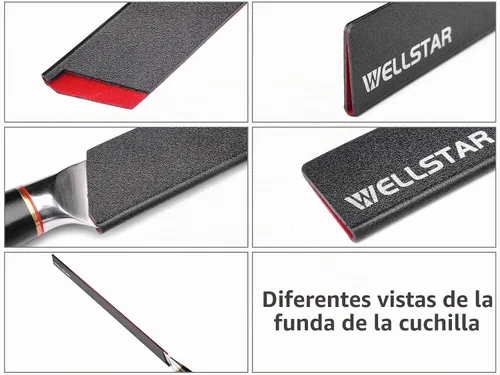 Vista 5 de WELLSTAR Juego de protectores de borde de cuchillo, 2 fundas universales de hoja de 14 pulgadas, sin BPA, fundas protectoras de hoja larga de ABS