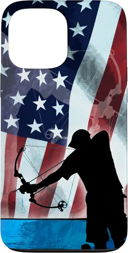 Vista 24 de Bowfishing American Flag Bow Hunting for Fish bowfisher Case for iPhone 17