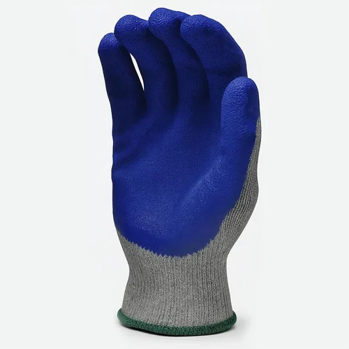 Vista 3 de G & F Products G & F - Guantes de trabajo con revestimiento de látex de goma para construcción, azul, patrón arrugado, para hombre