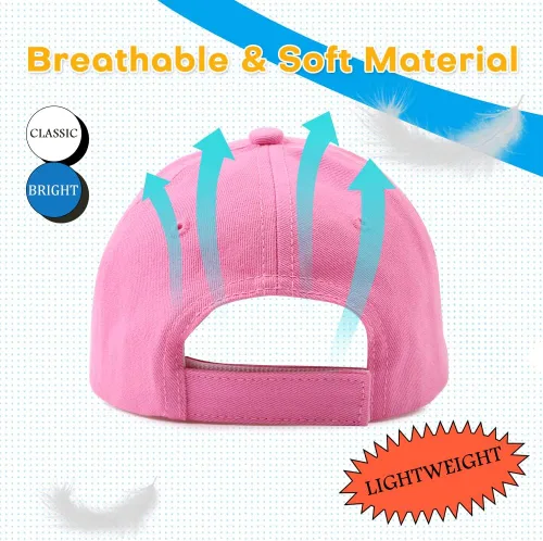 Vista 102 de Peecabe Gorra de béisbol para niños pequeños, unisex, de algodón, ajustable, para bebés, niños, gorra de béisbol para niñas de 1 a 5 años