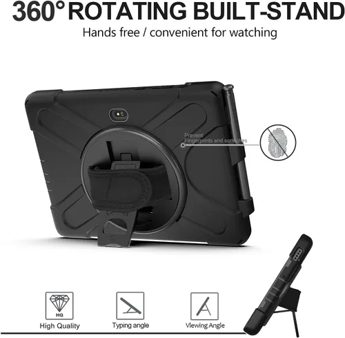 Vista 3 de Funda para Samsung Galaxy Tab Active Pro 10.1 T540 T545 T547, grado militar [probada en caídas de 15 pies] Funda protectora de cuerpo completo a