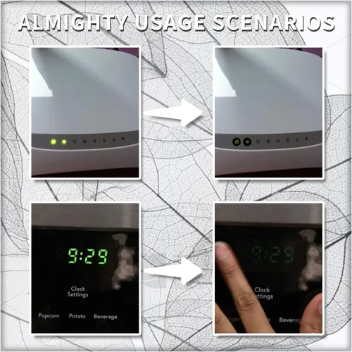 Vista 6 de Adhesivos de bloqueo de luz LED, filtros LED de atenuación de luz, hojas de atenuación para enrutadores, relojes y aparatos eléctricos, cubiertas