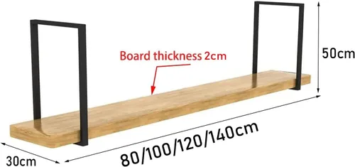 Vista 2 de Shelves Whftd Industrial Ceiling Flower Stand, Nordic Solid Wood Hanging Storage Racks, for Bars, Restaurants, Kitchens, Ceiling Mount Shelf, 4
