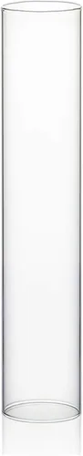 Vista 17 de WGVI Funda para portavelas Hurricane, ancho de 2 pulgadas, altura de 12 pulgadas, portavelas cilíndrico de vidrio transparente, tubo de chimenea