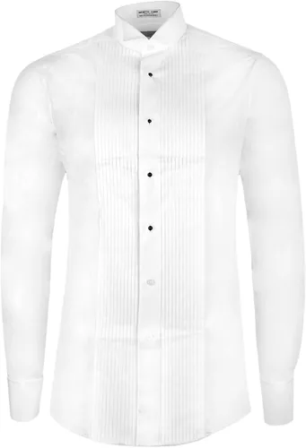 Vista 2 de Neil Allyn Esmoquin Camisa 100 Algodón Cuello Ala con Puños Franceses