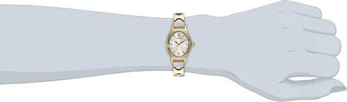 Vista 6 de Timex T26301 Kendall Circle Reloj de banda de expansión de acero inoxidable de dos tonos para mujer