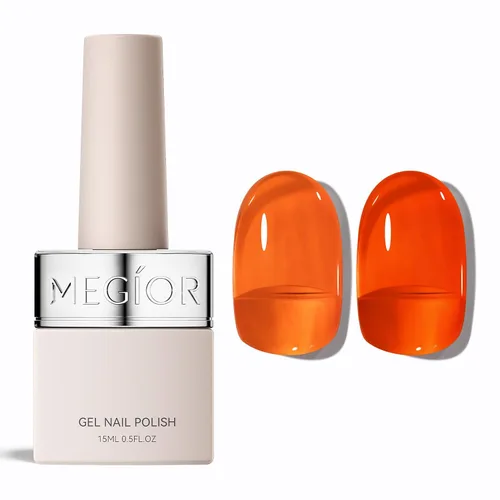 Vista 27 de MEGIOR Esmalte de uñas de gel libre de TPO, 0.5 onzas líquidas, base de gel transparente para remojar la lámpara de uñas LED, capa base de larga