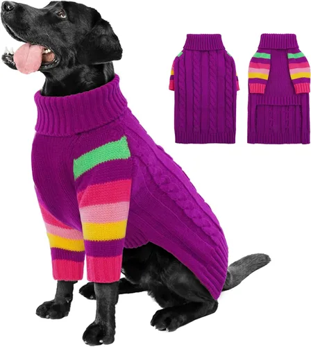Vista 20 de Suéter XS para perro, suéter de cuello alto con manga para Yorkie Azul