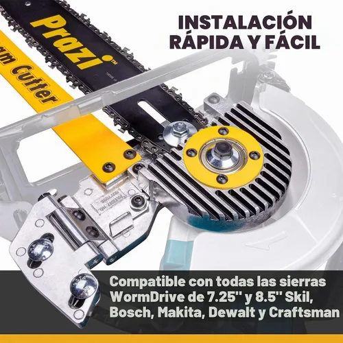 Vista 4 de Prazi Cadena Cortadora de Vigas de 12" - Cadena de Repuesto para Accesorio Prazi de 12", Accesorios de Sierra Circular, Afilada y Versátil, Pequeña