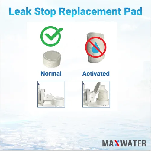Vista 4 de Max Water Detector de fugas – Almohadilla expansible para válvula de cierre de ósmosis inversa (0.669 in) – Paquete de 2