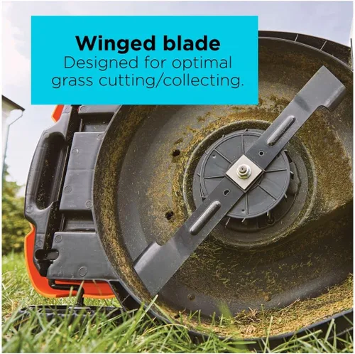 Vista 19 de BLACK+DECKER Cortacésped eléctrico con cable, 13 amperios, plataforma de corte de 20 pulgadas, ajuste de altura de 6 ajustes, almacenamiento